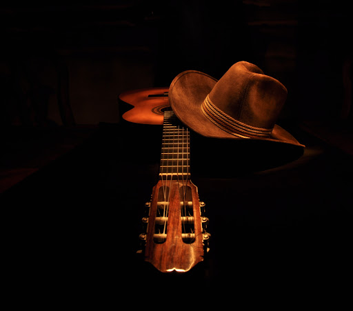 Country Music Cowboy Hat and Guitar