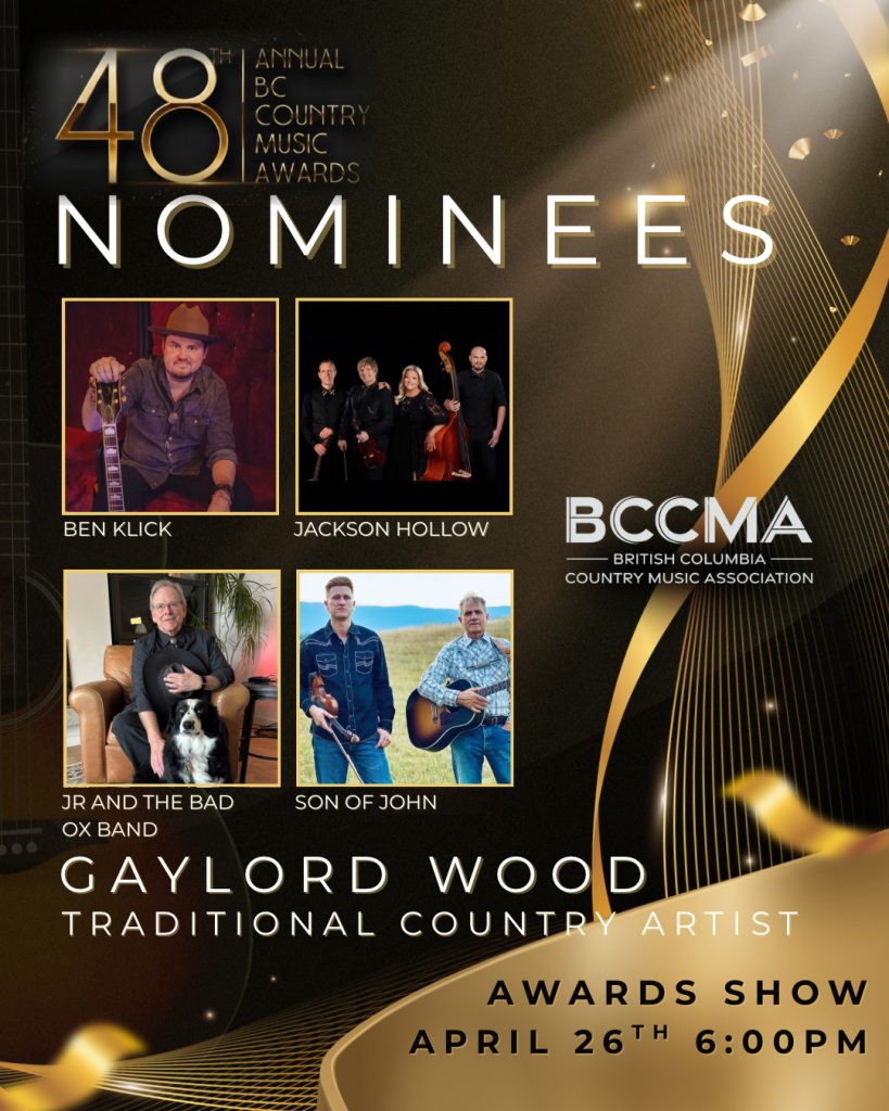 BCMAA BRITISH COLUMBIA COUNTRY MUSIC AWARDS. John Rewers And The Bad Ox Band 2026 Nominee 2026